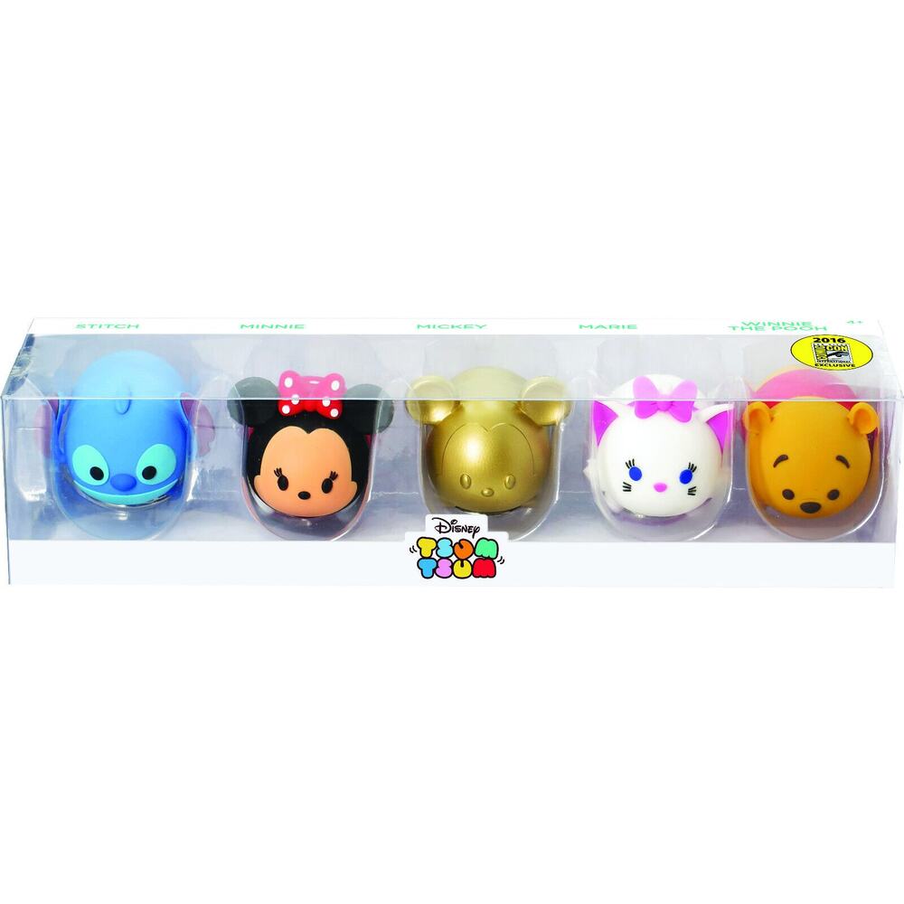 Disney Tsum Tsum 3D Key Chain 5-Pack - SDCC 2016 Exclusive Figure Keyring‎ Set